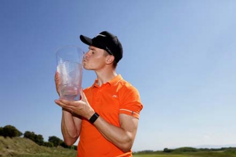 Daan Huizing dopo la premiazione (Getty Images)