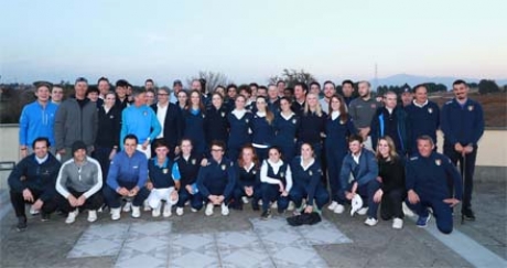 Gli azzurri e lo staff delle squadre nazionali FIG