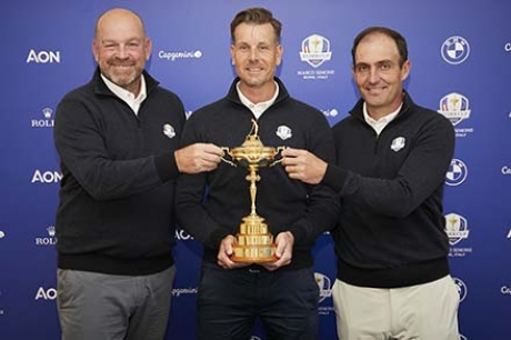 Da sinistra: Thomas Bjørn, Henrik Stenson ed Edoardo Molinari